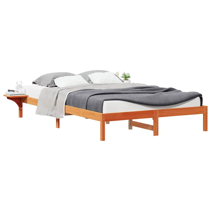 Solid Wood Bed, Wax Brown, Super King (6')