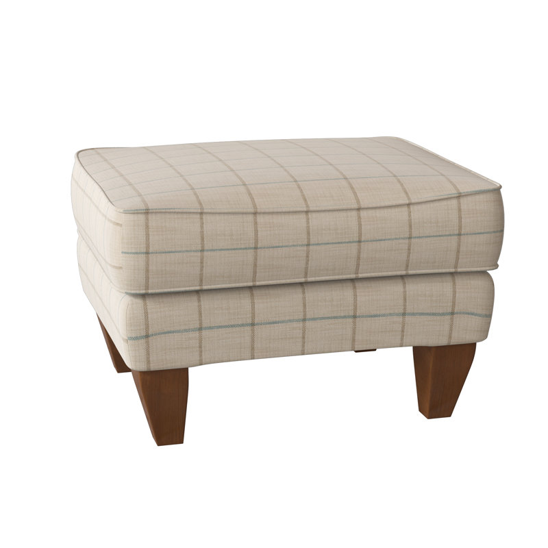 Artisan Ottoman, Pecan, Craftwood 16 Gray Performance Chenille