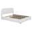 Queen Size Bed With Soft Fleece And Hydraulic Storage - White Platform For-397331971