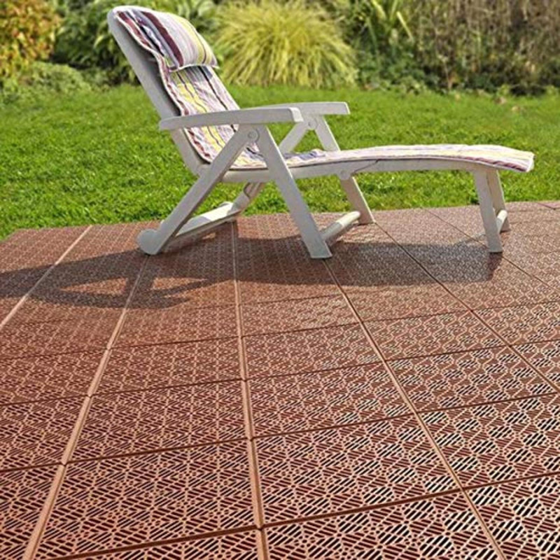 Bystrom 30x30 cm Plastic Tile, Terracotta