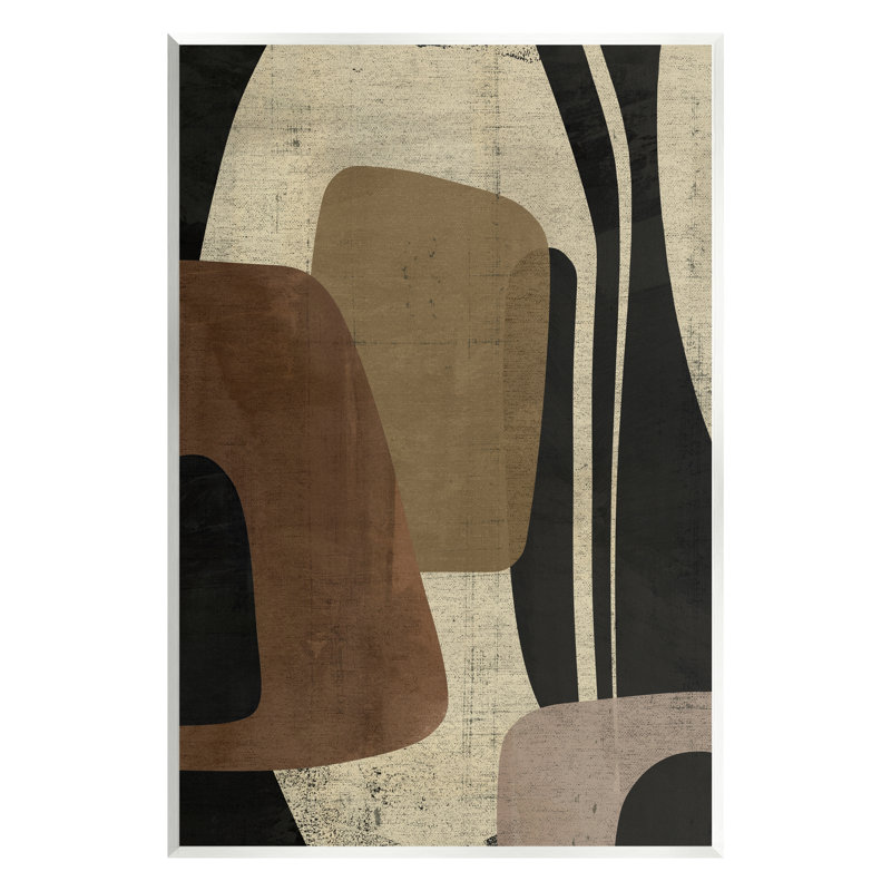 «Ba-260-Wood Brown Retro Abstraction» par Victoria Barnes, H 19 po x l 13 po x P 0,5 po