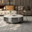 Table basse italienne ronde en marbre-110581196