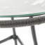 Table d'appoint extérieure en faux rotin avec plateau en verre et table de bout en verre trempé-130203169