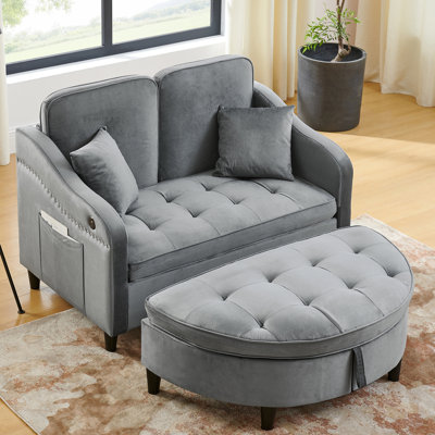 Fauteuil rembourré de 48 pouces avec port USB pour le chargement
