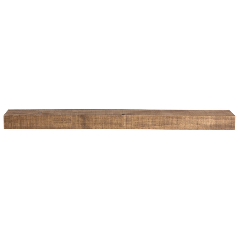 24'' Aged Oak Rustic Floating Mantel Shelf