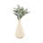 Modern Minimalist Earthenware Table Vase for Home Decor - Artistic Tall Flower Vase Tapered Cone Shape for Living Room Styling - White-1161700484
