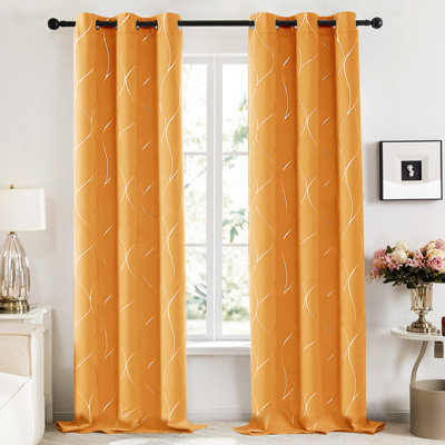 Kellda Thermal Room Darkening Polyester Curtain Panels