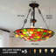 Luminaire suspendu Tiffany 5 lumières Chapple