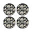 Leopard Walk Powder Vegan Leather Round Coasters-681272694