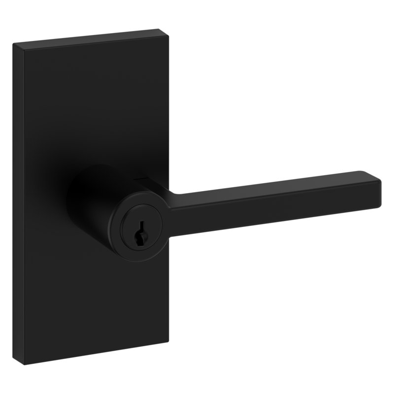 Satin Black Entry Door Lever