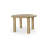 Tully Oak Round Solid Wood Base Dining Table