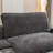 Grey 111" Sectional Upholstered With Two Removable , Double Cushion, Cup Holders, Ports And Storage Box Chenille 4 Pillows, Charging Hidden For Comfortable Living-260752464-260752467