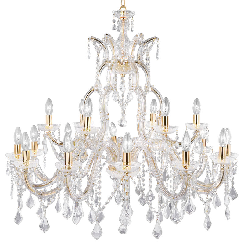 Kelly 18 - Light Candle Style Chandelier, Gold