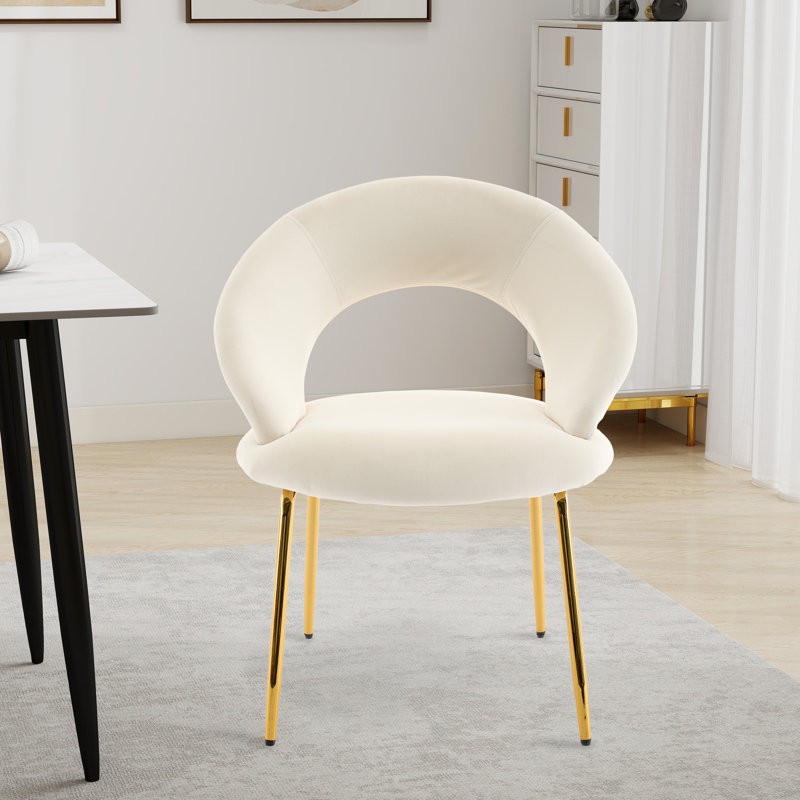 Chaise de salle à manger rembourrée, Teddy blanc
