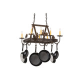 Barn Animals Handcrafted 8 Light Pot Rack