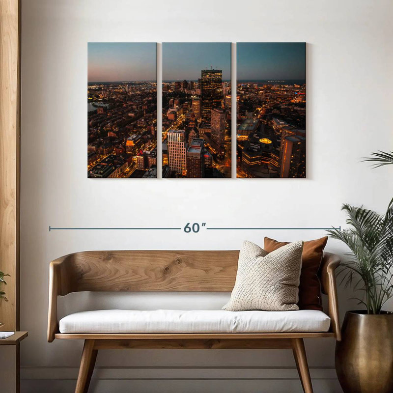 Nicci Busy Boston Skyline, H 28 po x l 45 po