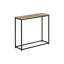 Console en stratifié taupe pour chambre à coucher - Bureau de table d'appoint moderne en métal noir et brun, style contemporain