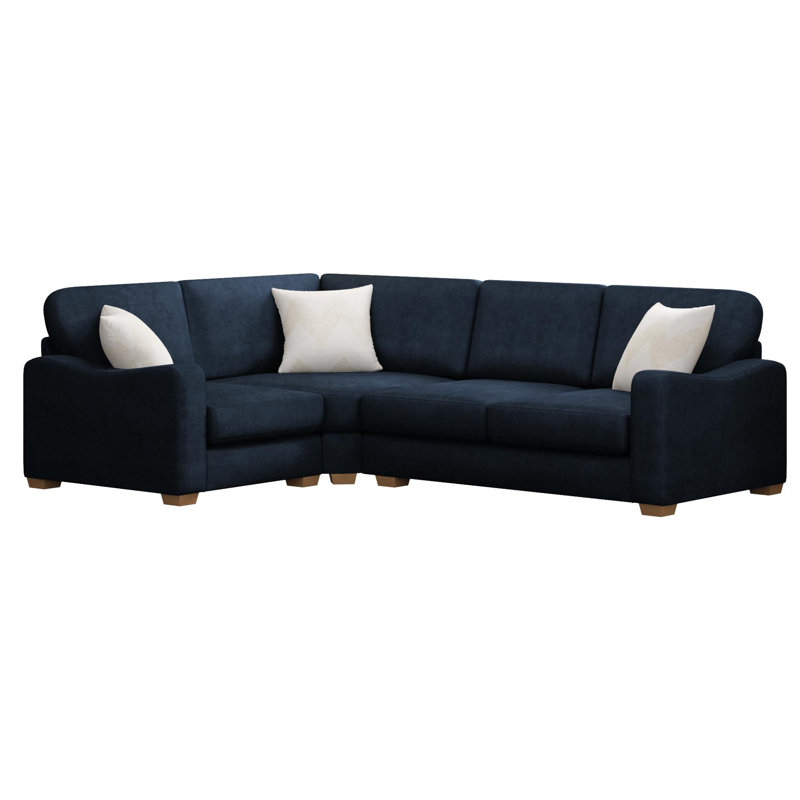 Theadford Corner with two seats, Fixed Back, Right Hand Facing, Forest Green Polyester