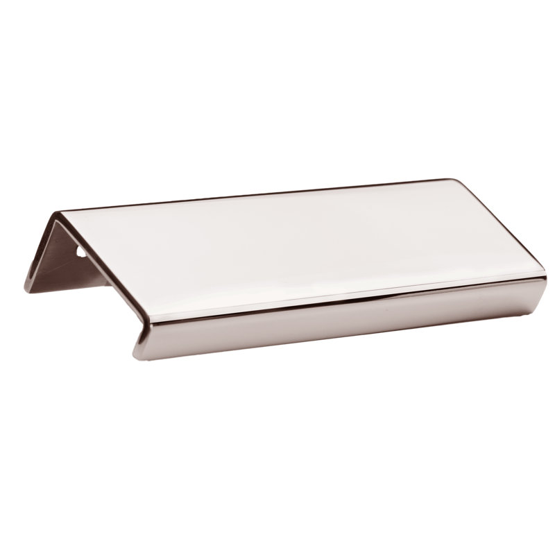 Modern Cabinet Finger Edge Pull, Polished Stainless Steel, 7 7/8″
