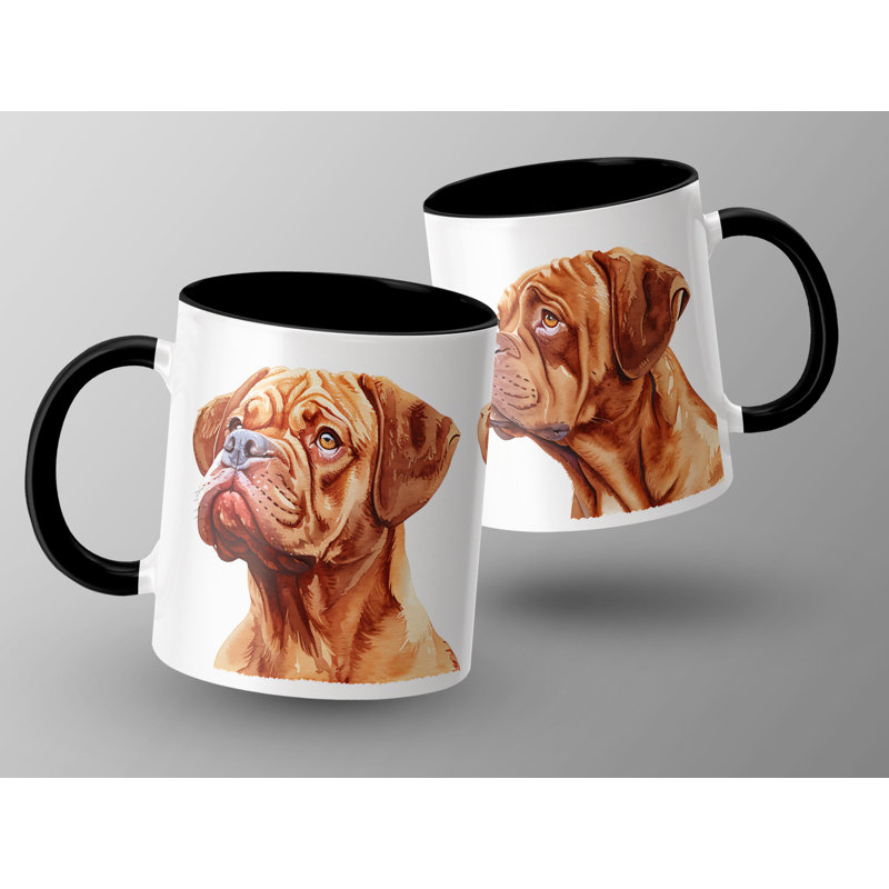 Beautiful Dogue de Bordeaux Design 11oz Coffee Mug, Black, 2