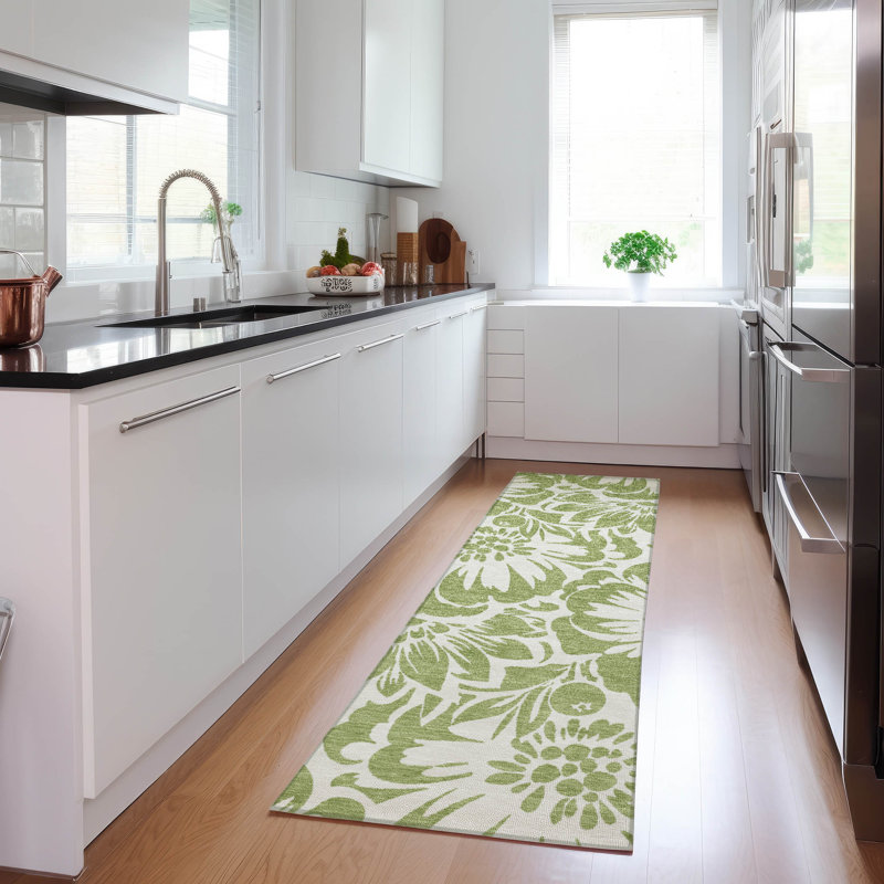 Tapis intérieur / extérieur Alfonzo avec envers antidérapant, Tapis de couloir 2 pi 3 po x 7 pi 6 po