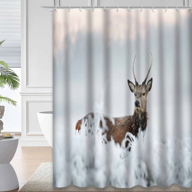 Rideau de douche Red Deer Buck, L 72 po x l 78 po