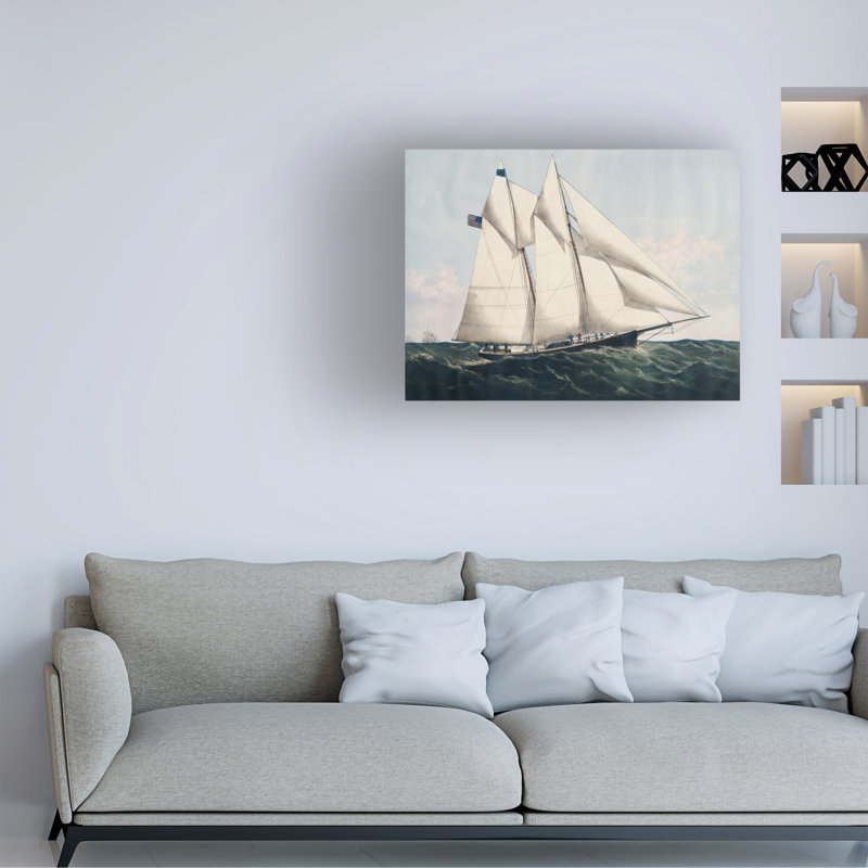 Bolognaise "Antique Yacht IV" sur toile, H 24 po x l 32 po