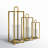 S/3 Gold Open-Face Metal Candle Holders