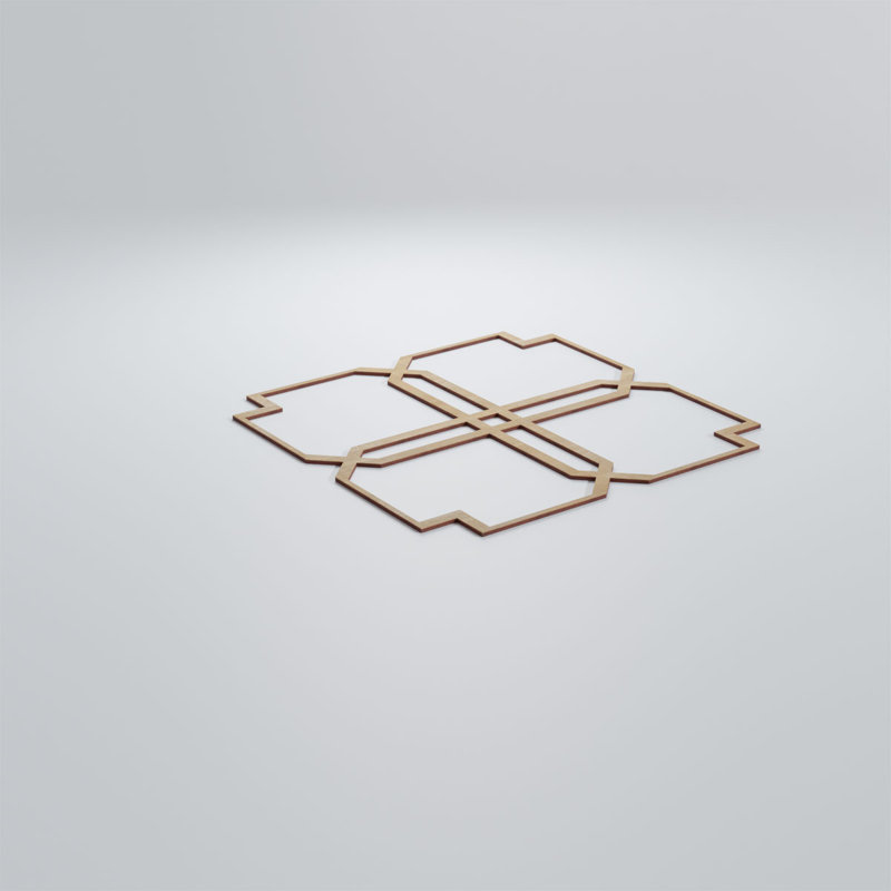Panneaux muraux décoratifs Englewood, Bouleau, H 11 3/8 po x l 11 3/8 po x P 1/4 po