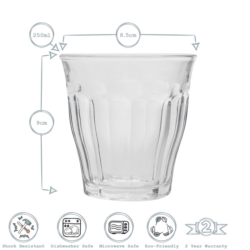 Duralex Picardie Glass Tumblers, Sapphire