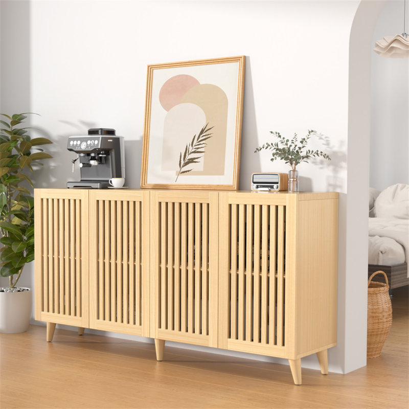 Armoire de rangement à 4 portes, buffet pour la salle à manger de la cuisine