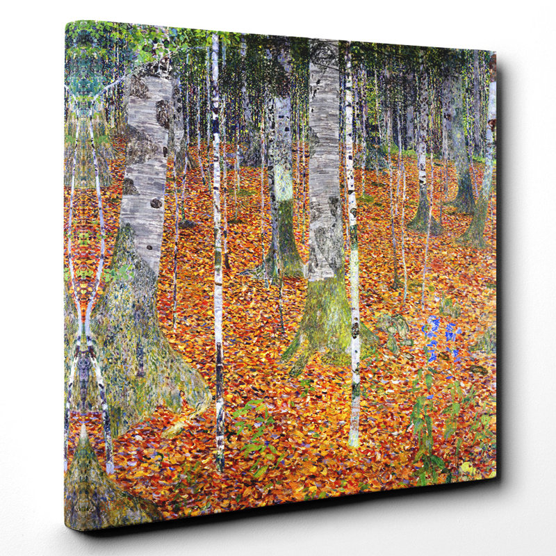 Birch Forest by Gustav Klimt - Wrapped Canvas, 35cm H x 35cm W x 3cm D