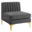 Chaise sans accoudoirs en velours Triumph Channel-1867309686