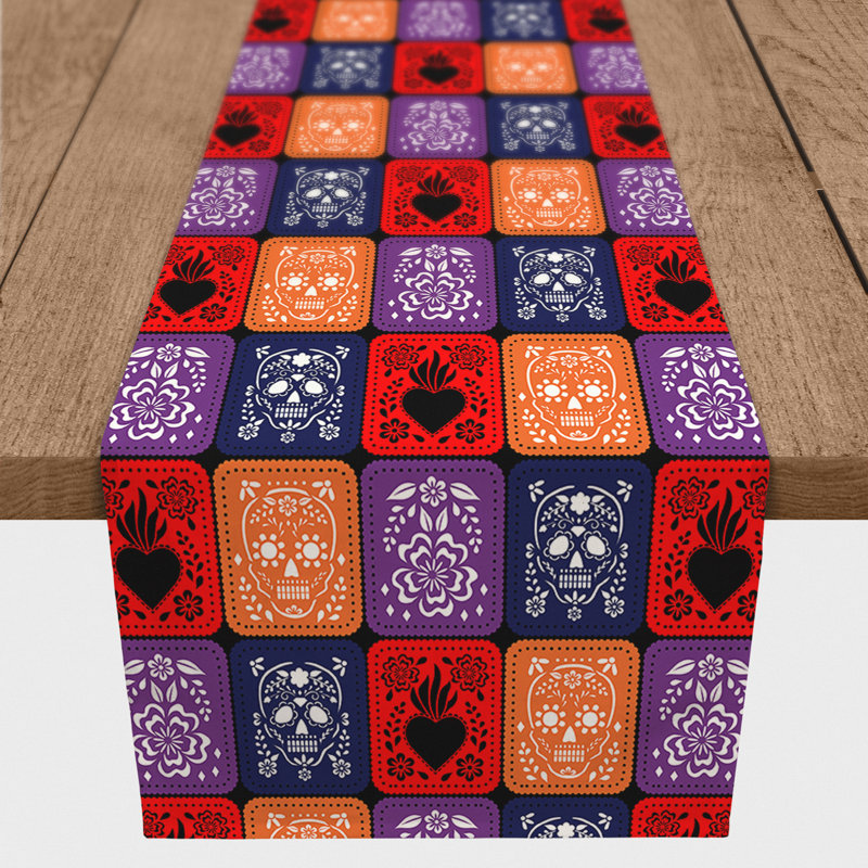 Chemin de table Dia De Los Muertos, L 72 po x l 16 po