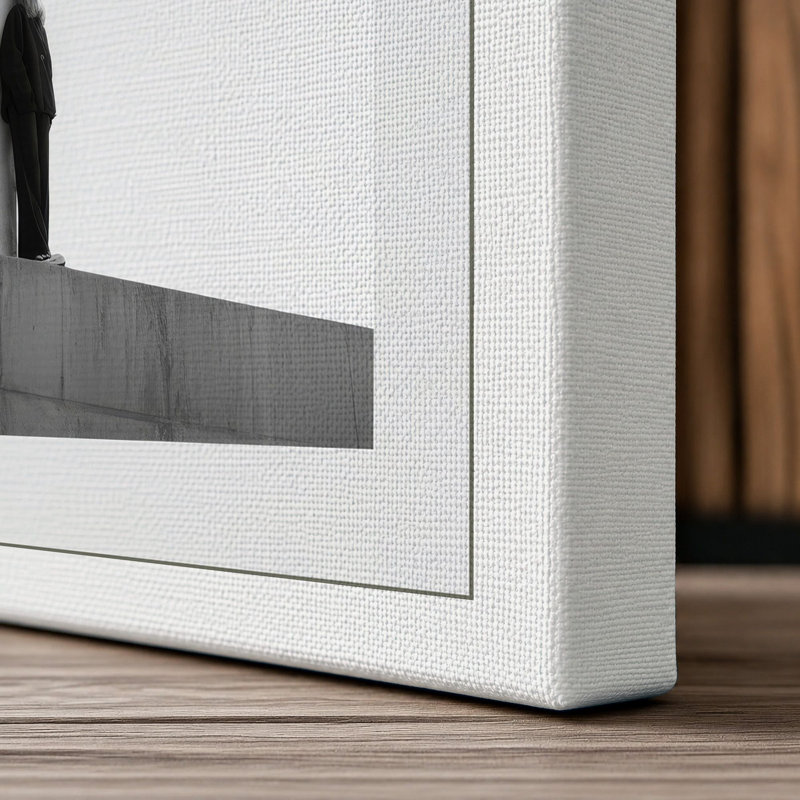 Figure Under Bridge Industrial - Wrapped Canvas, 30x20 - 76.2 x 50.8 cm, White Border