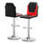 Modern Racing Style Bar Stools Adjustable Swivel Barstools, Counter Height Chairs Seat with Footrest-196024398