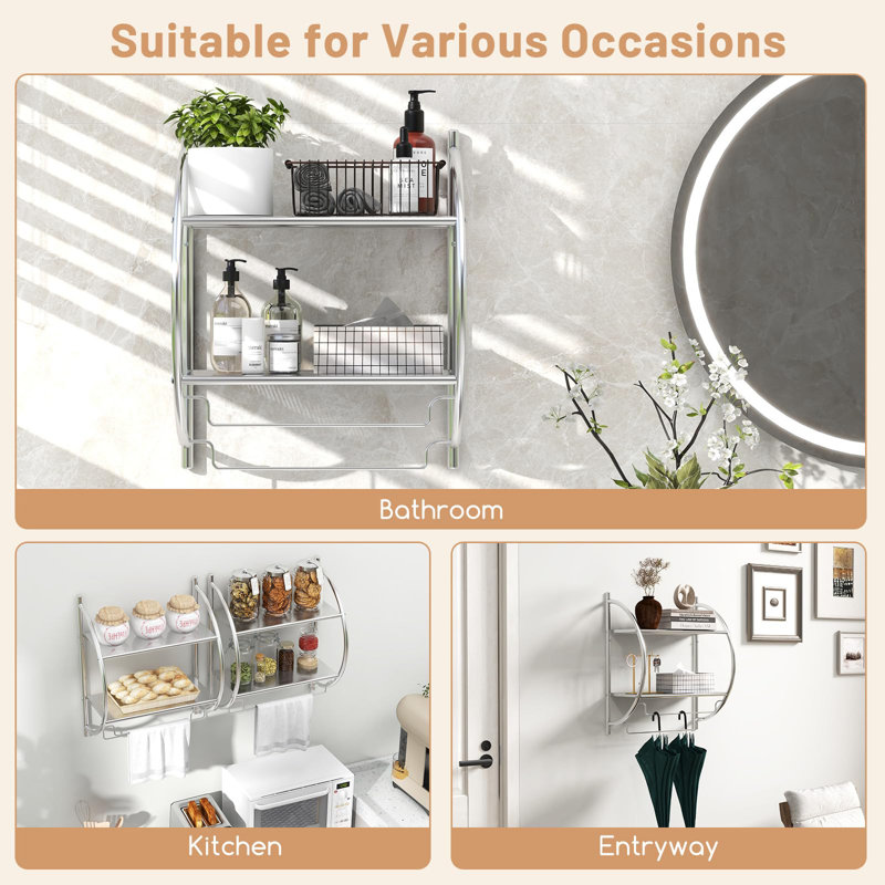 Wall Towel Rack, Gray