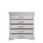 Commode moderne 5 tiroirs en bois blanc