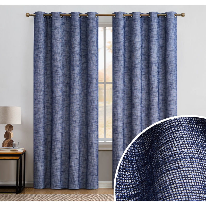 Diejuste Sliding Panel Pair, Navy Blue, 50" W x 96" L
