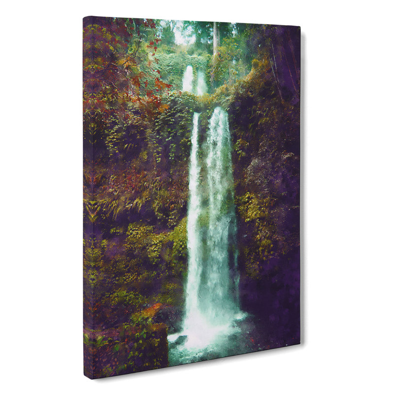 Waterfall In Lombok Indonesia - Wrapped Canvas, 50cm H x 35cm W x 3cm D