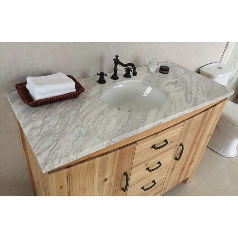 Bellaterra Home 48'' Single Bathroom Vanity with Marble Top & Reviews ...