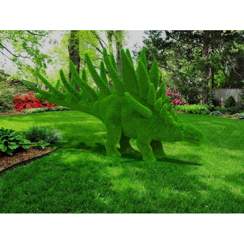 Dinosaure extérieur kentrosaurus topiaire vert