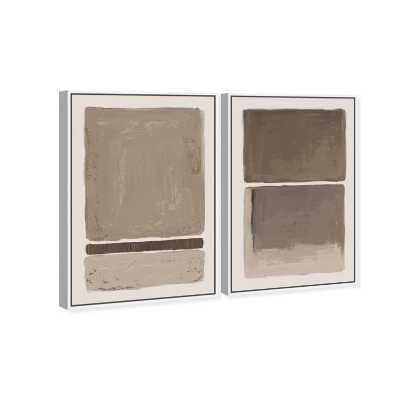 Clay Blocks Set Canvas Abstract Print by Oliver Gal, Black Frame, 10 x 15, 31"H x 46"W, White Floater Frame