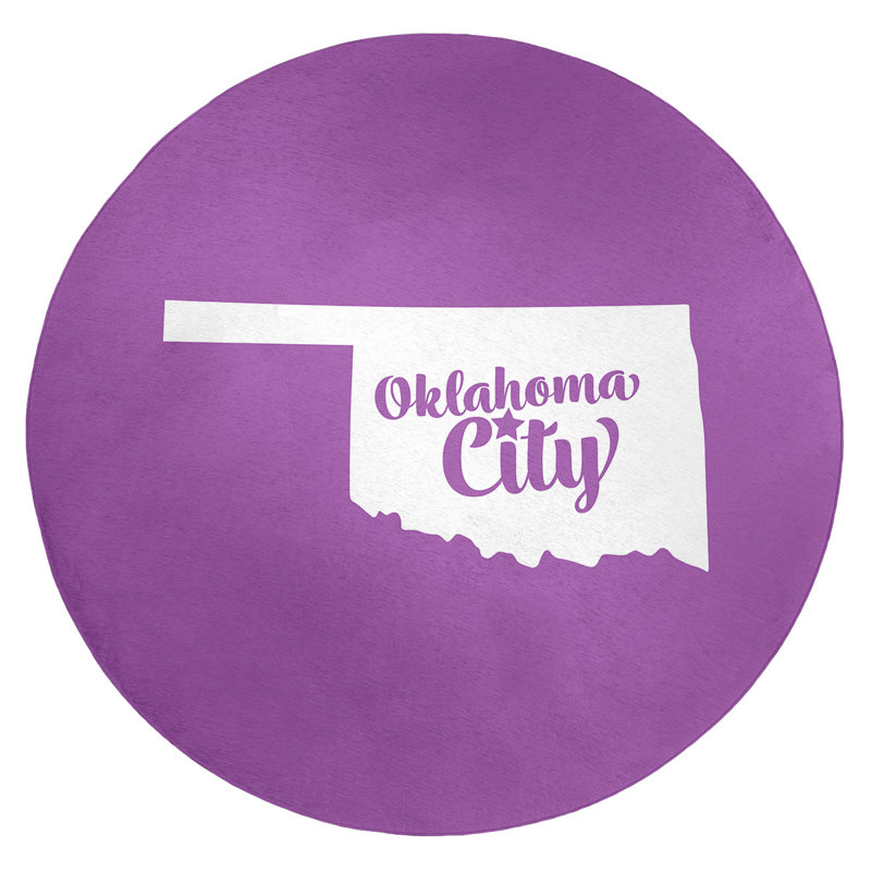 Tapis en poly-chenille oklahoma city oklahoma, Rond 5 pi