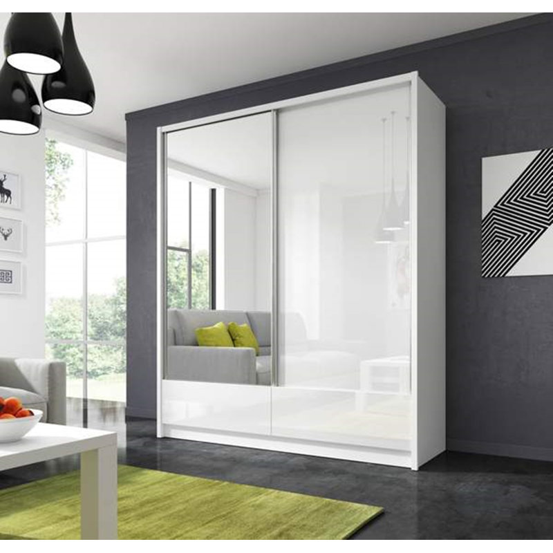 Dametris 2 Door Wardrobe, 214cm H x 154cm W x 62cm D