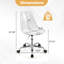 1 chaise de bureau transparente PCS avec siège pivotant et roulettes en cuir synthétique doux