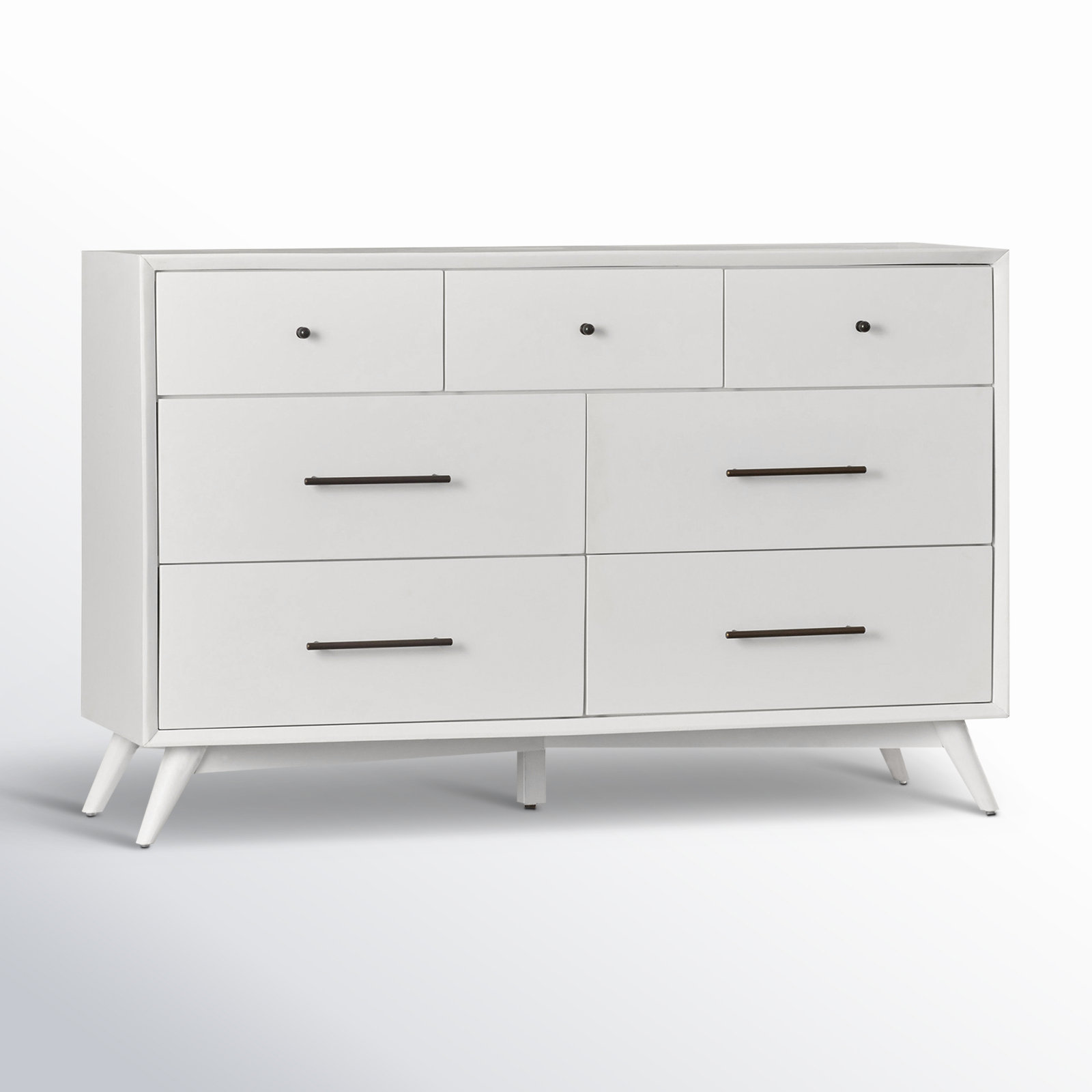 Williams 56" Mahogany Dresser, White