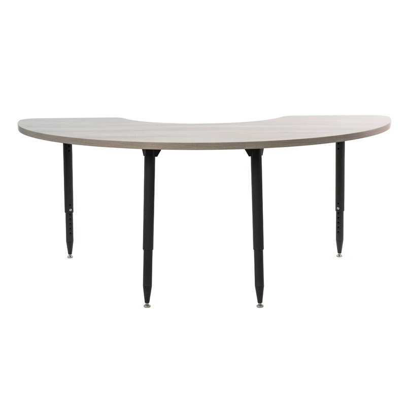 Table d'activité Adapte 36 x 72, Bois gris clair, Noir