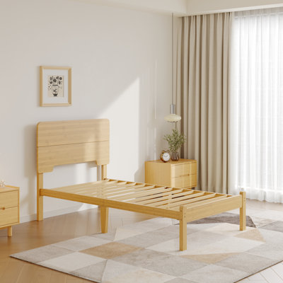 Nori 14" Solid Wood Twin Beds with Headboard