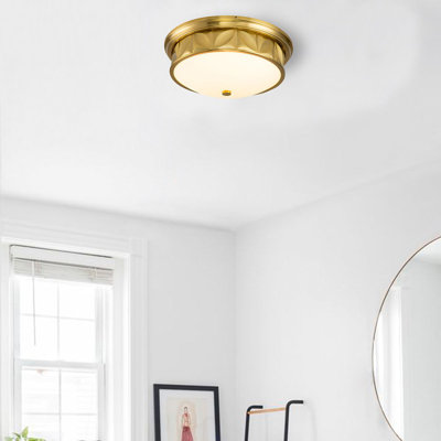 Epsilon Frosted Glass Flush Mount